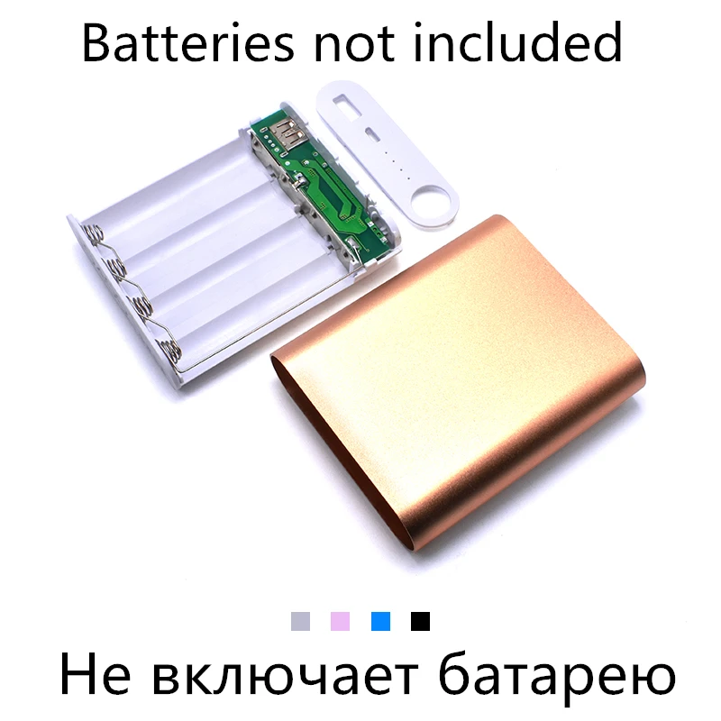 Красочный популярный универсальный USB 4X18650 зарядное устройство для аккумуляторов DIY power Bank Box чехол Комплект для всех сотовые телефоны аккумуляторы в комплект не входят