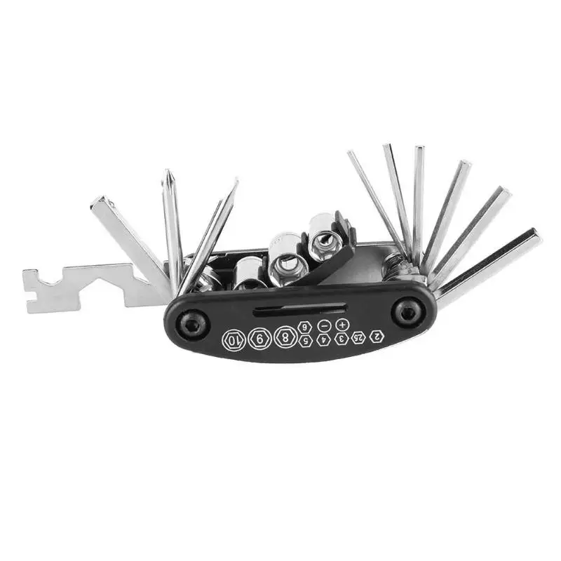

15 in 1 Multifunction Bicycle Repair Stand Multi Tool Kit Cycling MTB Mountain Bike Repair Tool Folding Screwdriver Hex Wrench