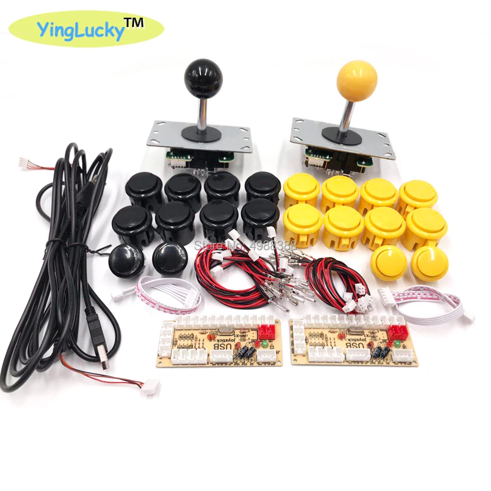 Джойстик sanwa с 2 игроками и аркадными кнопками контроллер сделай сам для Windows Raspberry