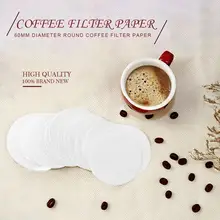 60 мм Диаметр круглые бумажные фильтры для кофе Кофеварка гейзерная большие аксессуары вкусная кофемашина