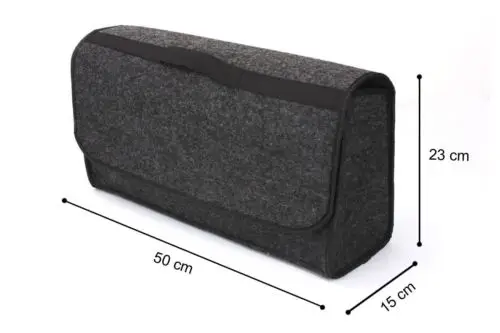  Car Trunk Organizer Foldable Storage Bag Box Cargo Portable Gray Woolen Felt - 32961353038