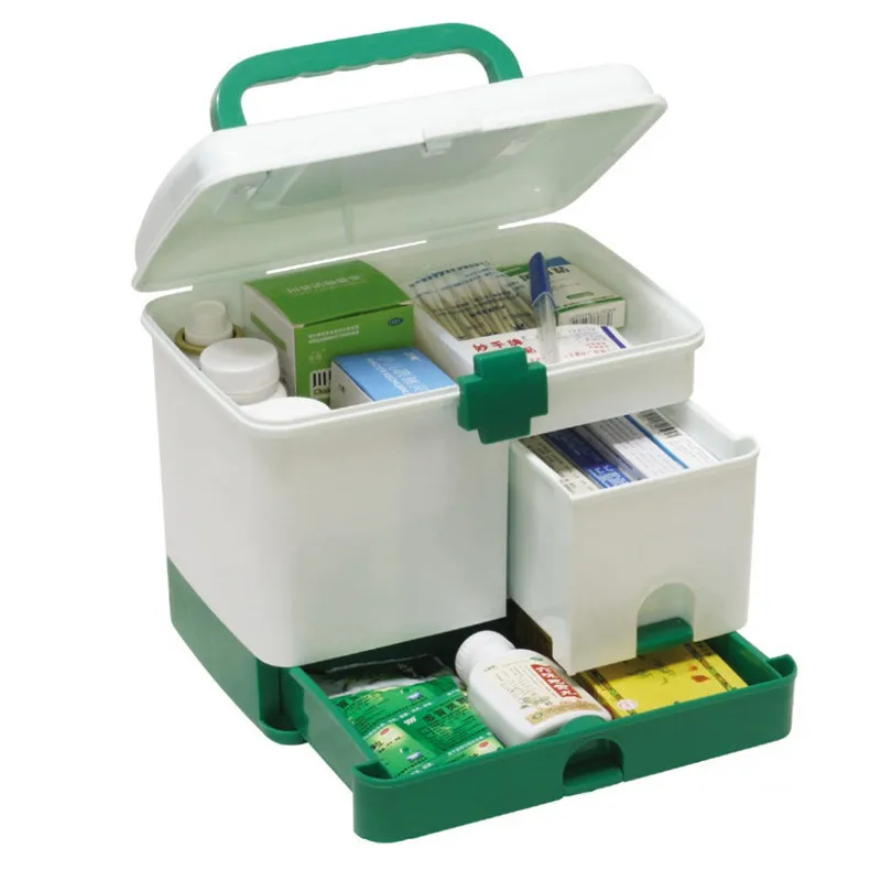 

Multi - Layer Rectangular Multi - Cell Medicine Standby Family Medical Box First - Aid Nursing Kit First - Aid Children 's Suits