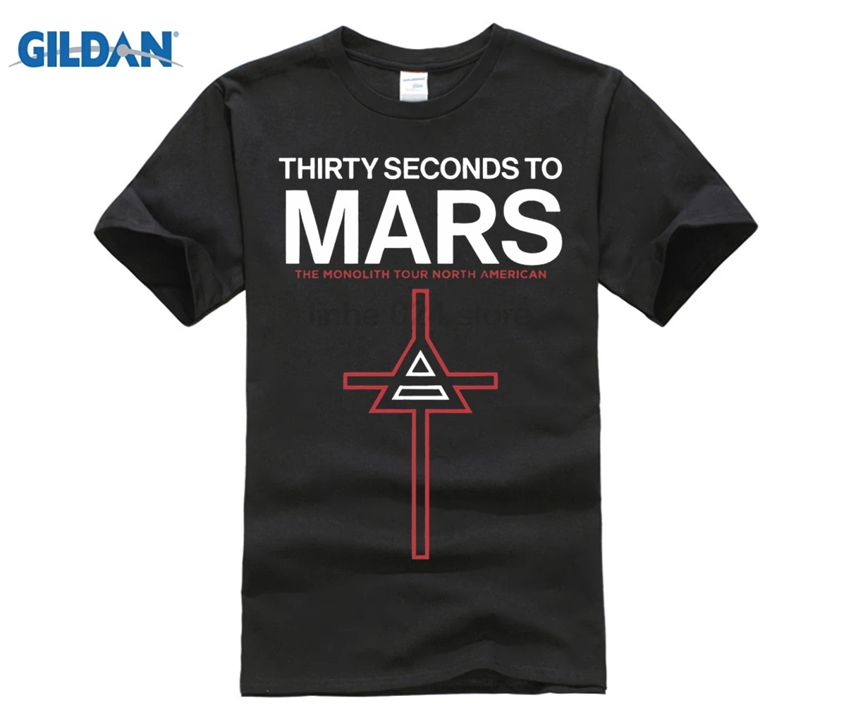 

GILDAN Thirty Second To Mars The Monolith North USA Tour 2018 t shirt men two sides casual cotton tee USA size S-3XL