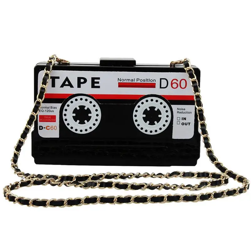 

Women Elegant Tape Shape Shoulder Bag Chain Crossbody Vintage Fashion Clutch Mini Handbag Hand Bags Evening Chains Bag Clutches
