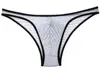 Men's Striped Briefs Stretchy Mesh Breathable Translucent U Convex Bikini Brief Pants 1