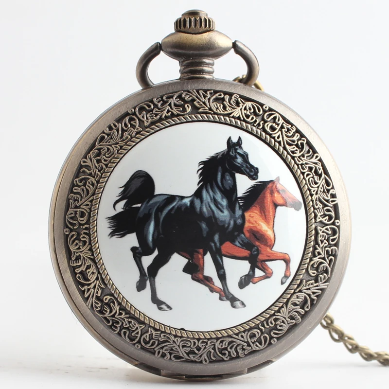 Pocket & Fob Watches Vintage Bronze Horse Animal Quartz Pocket Watch Pendant Chain Necklace for Women/Men Watch Gift Pocket & Fob Watches Vintage Bronze Horse Animal Quartz Pocket Watch Pendant Chain Necklace for Women/Men Watch Gift