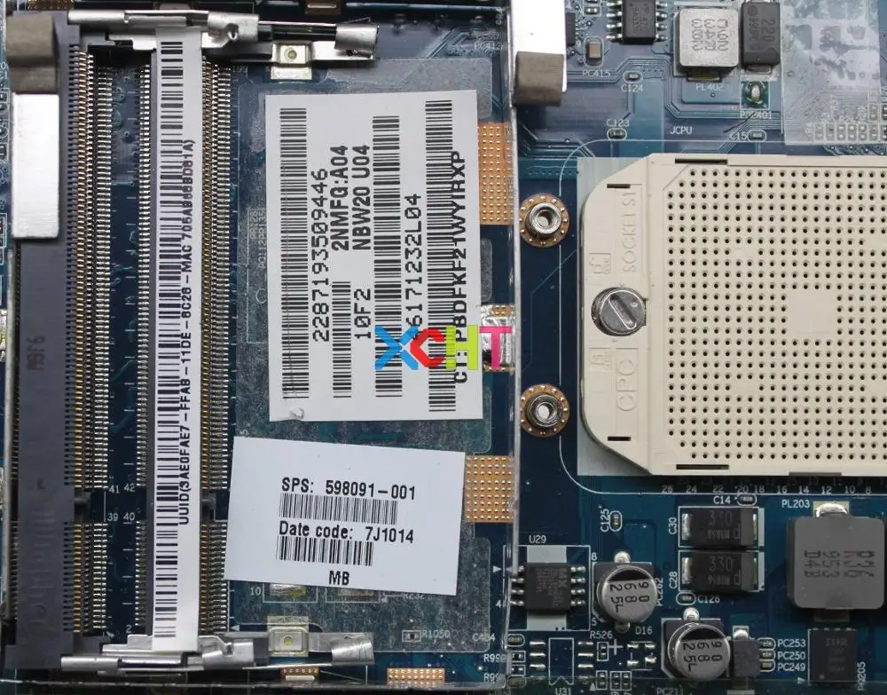 ل جناح HP DV4 DV4-2000 DV4-2100 598091-001 SB710 UMA NBW20 LA-4117P كمبيوتر محمول اللوحة اللوحة اختبارها و العمل الكمال