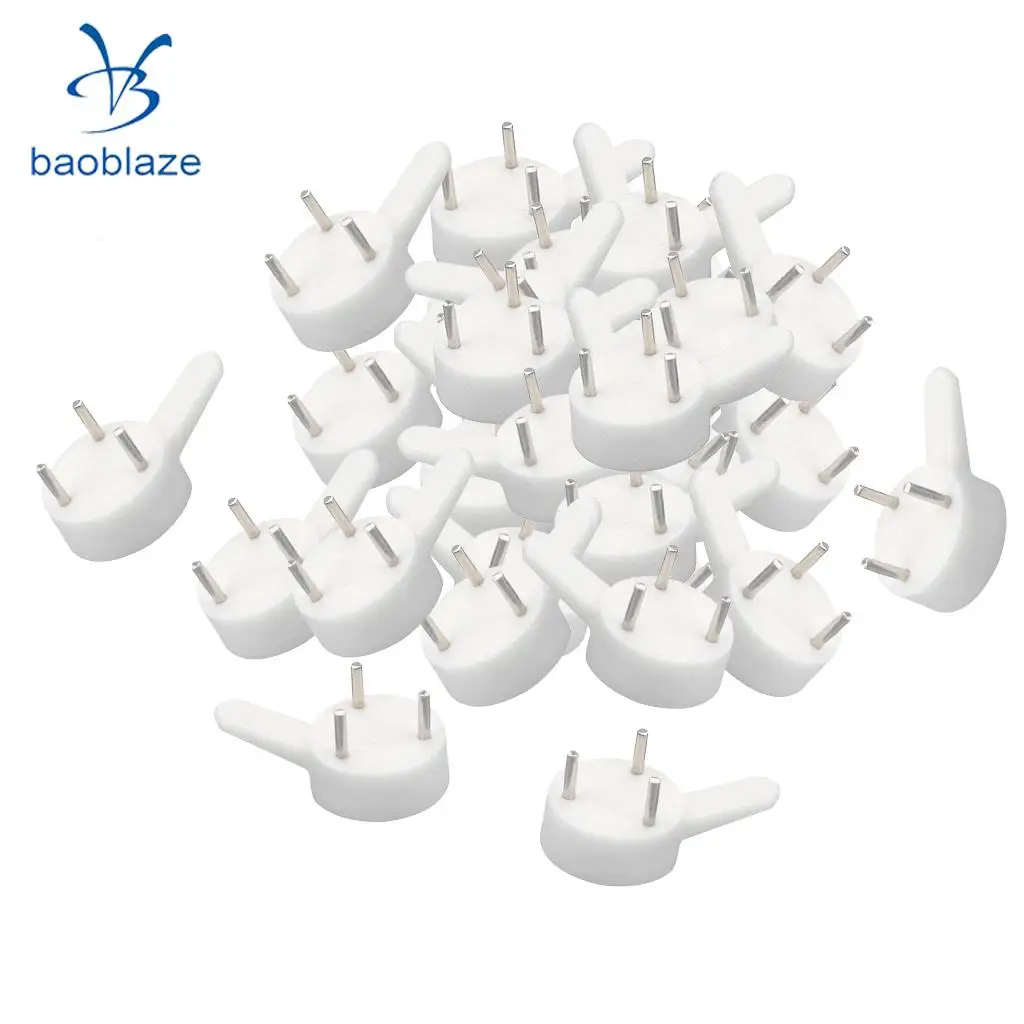 100 pieces Plastic Hard Wall Hooks Picture Frame Hanging Hooks & Nails