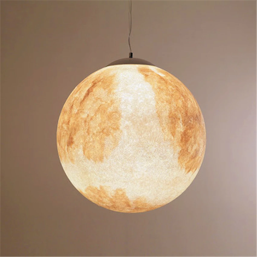 

Nordic Moon LED Pendant Lamp Ball Pendant Lights Resin Bedroom Living Room Dining Decor Hanging Lights Lighting Kitchen Fixtures