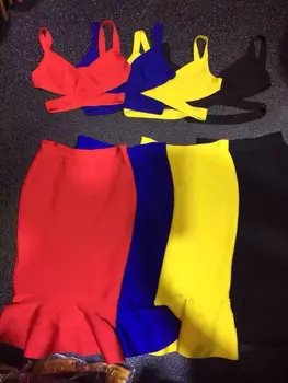 

Top Quality 2 Units 4 Colors Hot Sexy Ruffle Dress Bandage Dress
