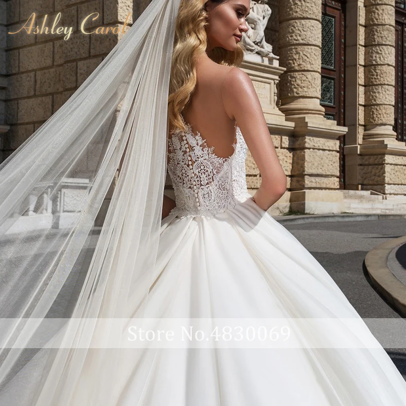 Свадебное платье А-силуэта с аппликацией Ashley Carol,, милое роскошное Элегантное свадебное платье принцессы со шлейфом, Vestido de Noiva