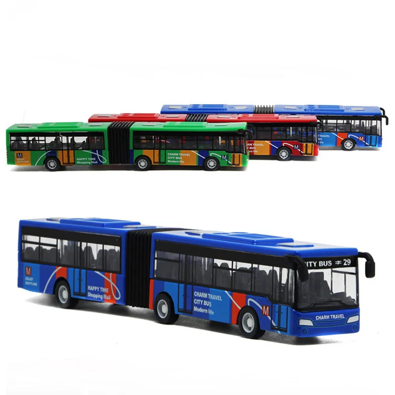  Children'S Diecast Model Vehicle Shuttle Bus Car Toys Small Baby Pull Back Toys