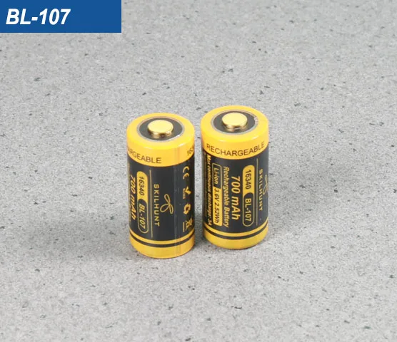 Skilhunt BL 107 16340 700mAh защищенная батарея|Портативные осветительные приборы| |