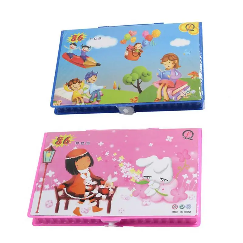 Günstige 86 stücke Set kinder Malerei Geschenke Student Schreibwaren Box Kunst Lernen Aquarell Stift Pinsel Schreibwaren Set Pädagogisches Spielzeug