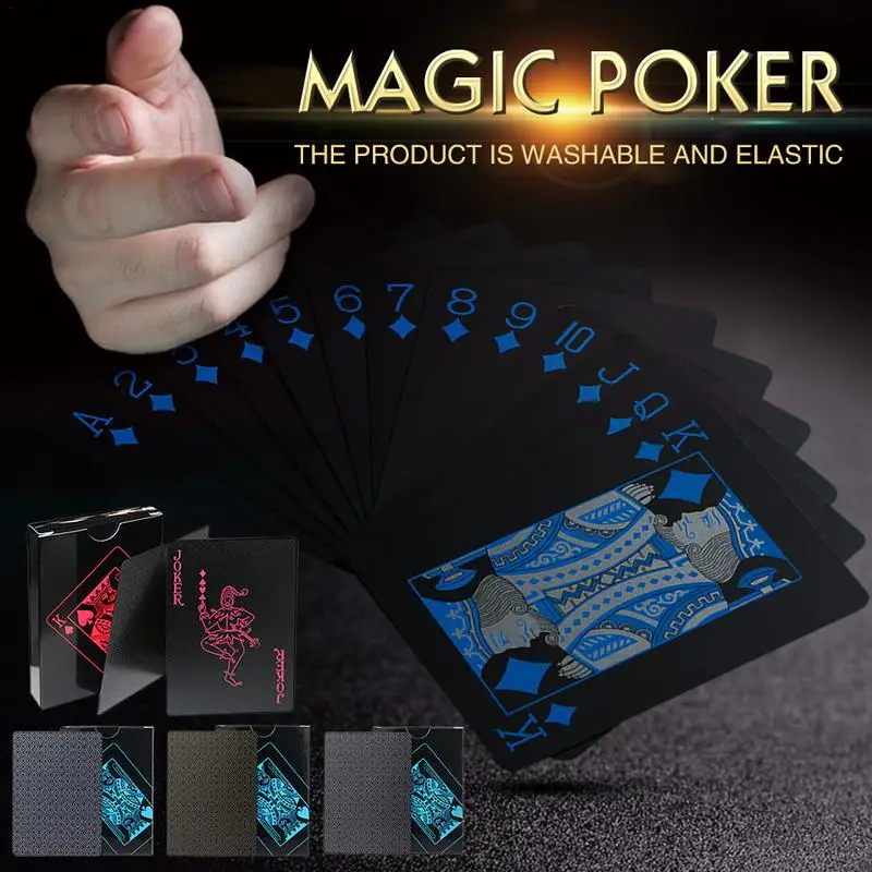 Пластиковый покер черные эльфы Премиум ПВХ водостойкий покер 52 шт
