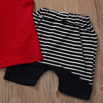 2 pieces Sleeveless Hooded T-shirt and Striped Shorts For Boy Summer Clothes 5