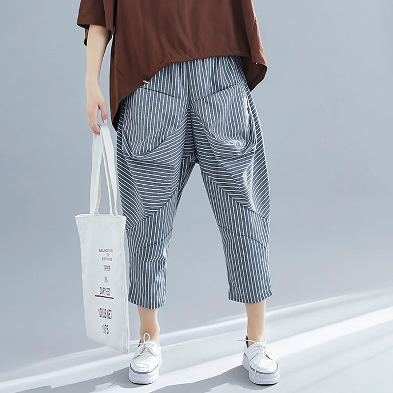 2018 Spring Summer Women's Casual Harem Pants With Chain
