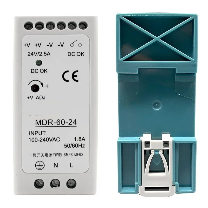 MDR импульсный режим источник питания 12 / 24 В Ac Dc направляющего типа для