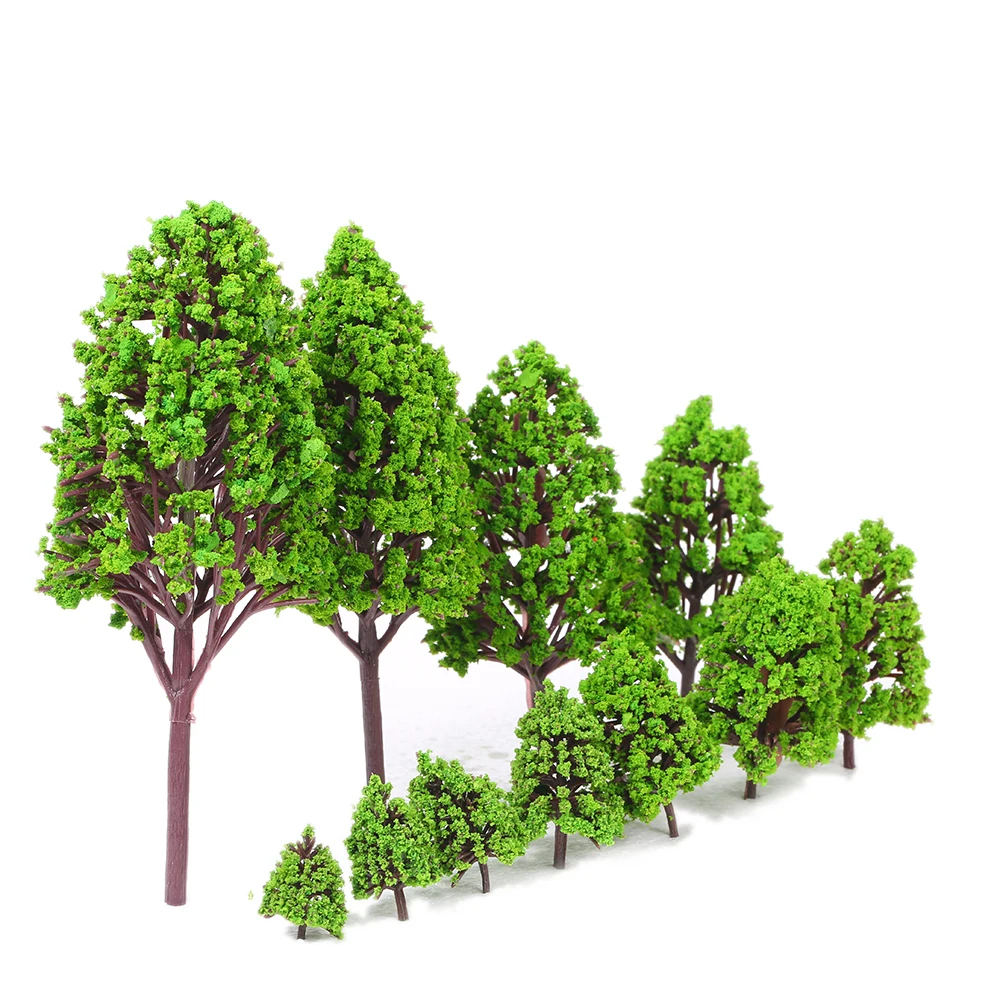 

12PCS Plastic Model Trees Architectural Models for Railroad Layout Garden Landscape Scenery Style 2