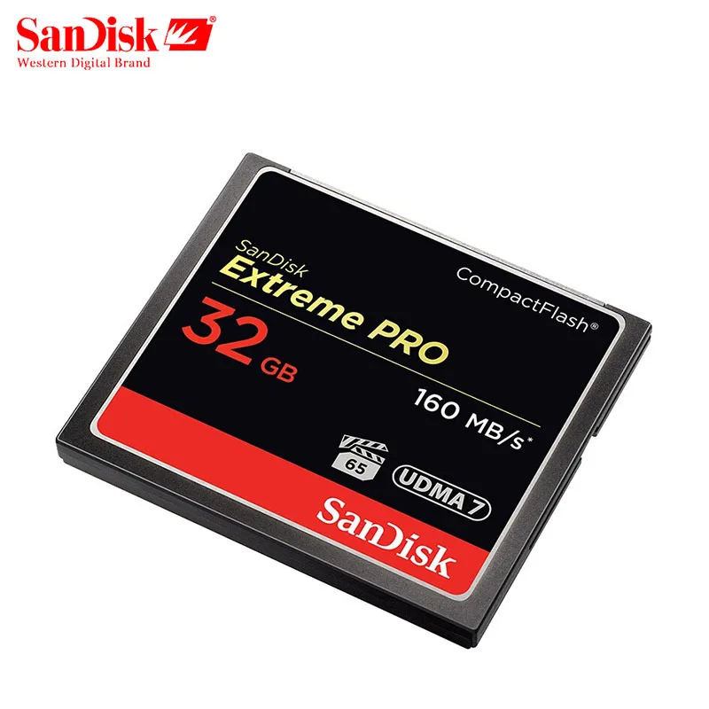 Sandisk Extreme Pro CF карт 64 Гб оперативной памяти, 32 Гб встроенной памяти, 128 Гб карта памяти Compactflash до 160 МБ/с. читать Скорость для цифровой камеры/DSLR пришел