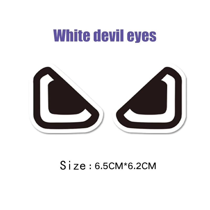 

KODASKIN Motorcycle Epoxy Resin White Cartoon 3D Devil's Eye Sticker Decal Carbon for NIU N1 N1S M1 U1 M+