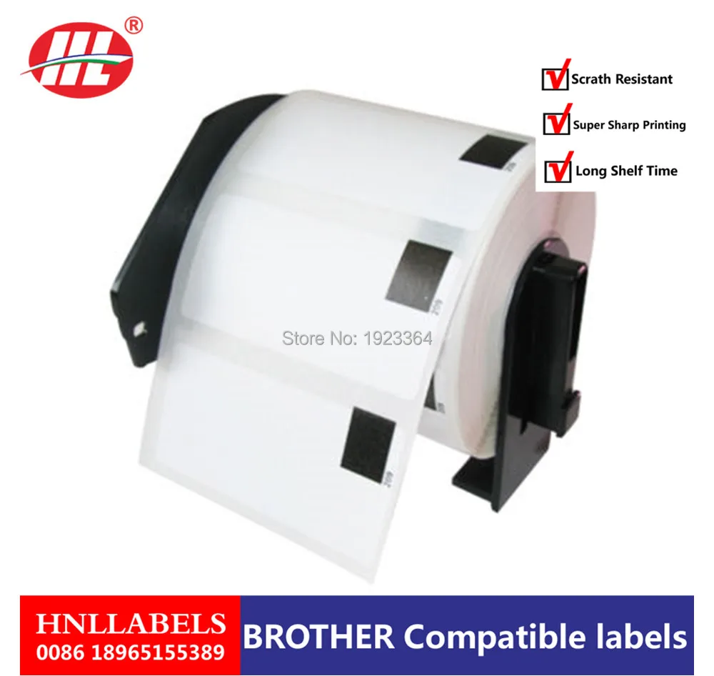 4X Rolls Brother Совместимые Этикетки Dk 11209 29X62 мм наклейки 1209 Dk11209 Dk1209 Тепловая маленькая