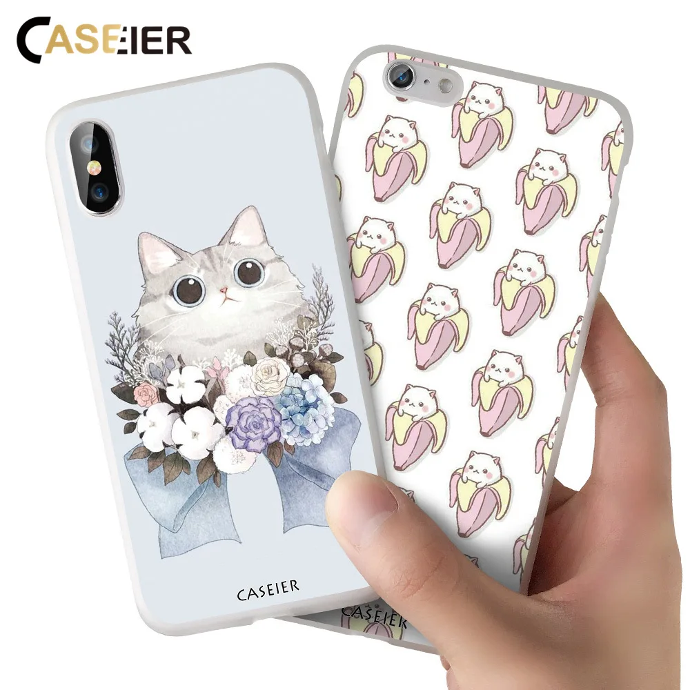 Чехол CASEIER Cute Kitty для Samsung Galaxy S10 S9 S8 Plus S10e TPU силиконовый чехол Cat A7 A3 A5 A6 2018 2017 |