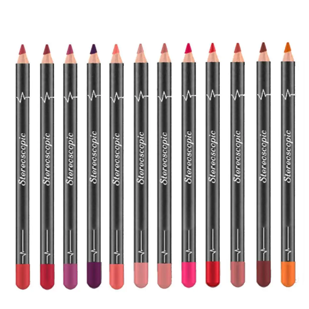 12 Colors Matte Waterproof Long Last Lip liner Lip Casual, Party