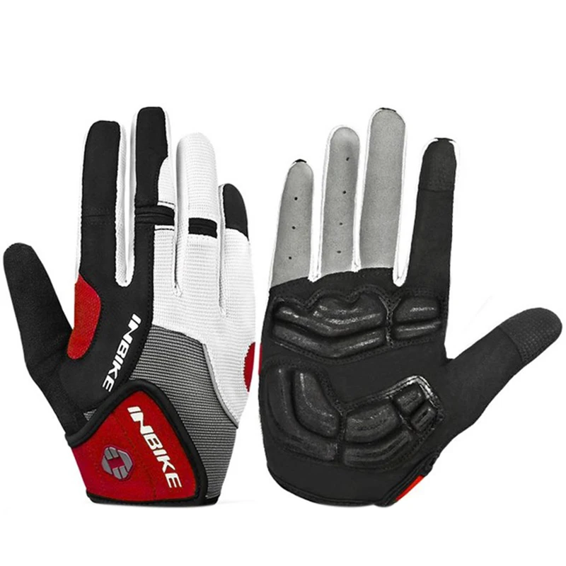 

INBIKE Bicycle Bike Cycling Gloves Full Finger Gel Padded Outdoor Sports Skiing Glove Motorcycle Racing Climbing Gloves