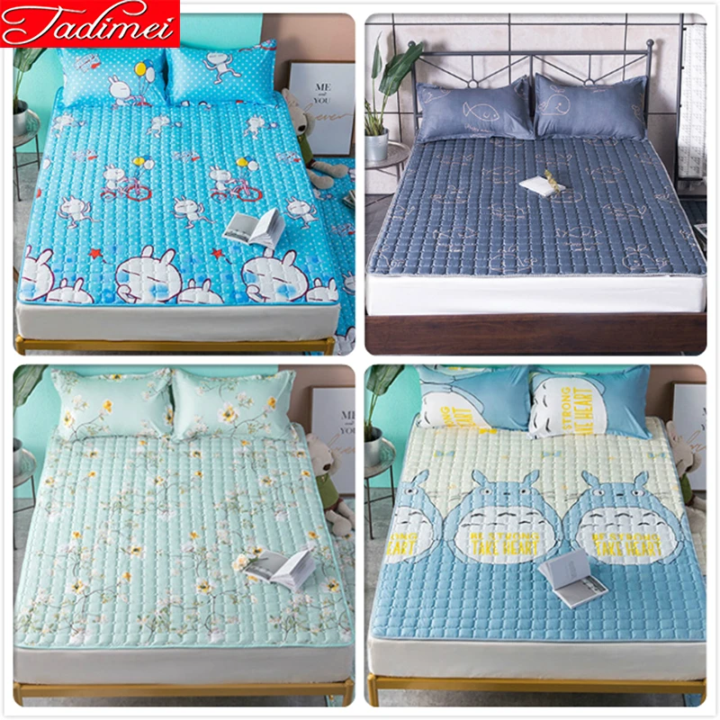 Samengesteld Pardon plastic Volwassen Kids Kind Bed Cover Spreien Zachte Gewatteerde Matras Topper Skid  Resistan Winter Dekbed 120x200 150x200 180x200 200x220|Matras toppers| -  AliExpress