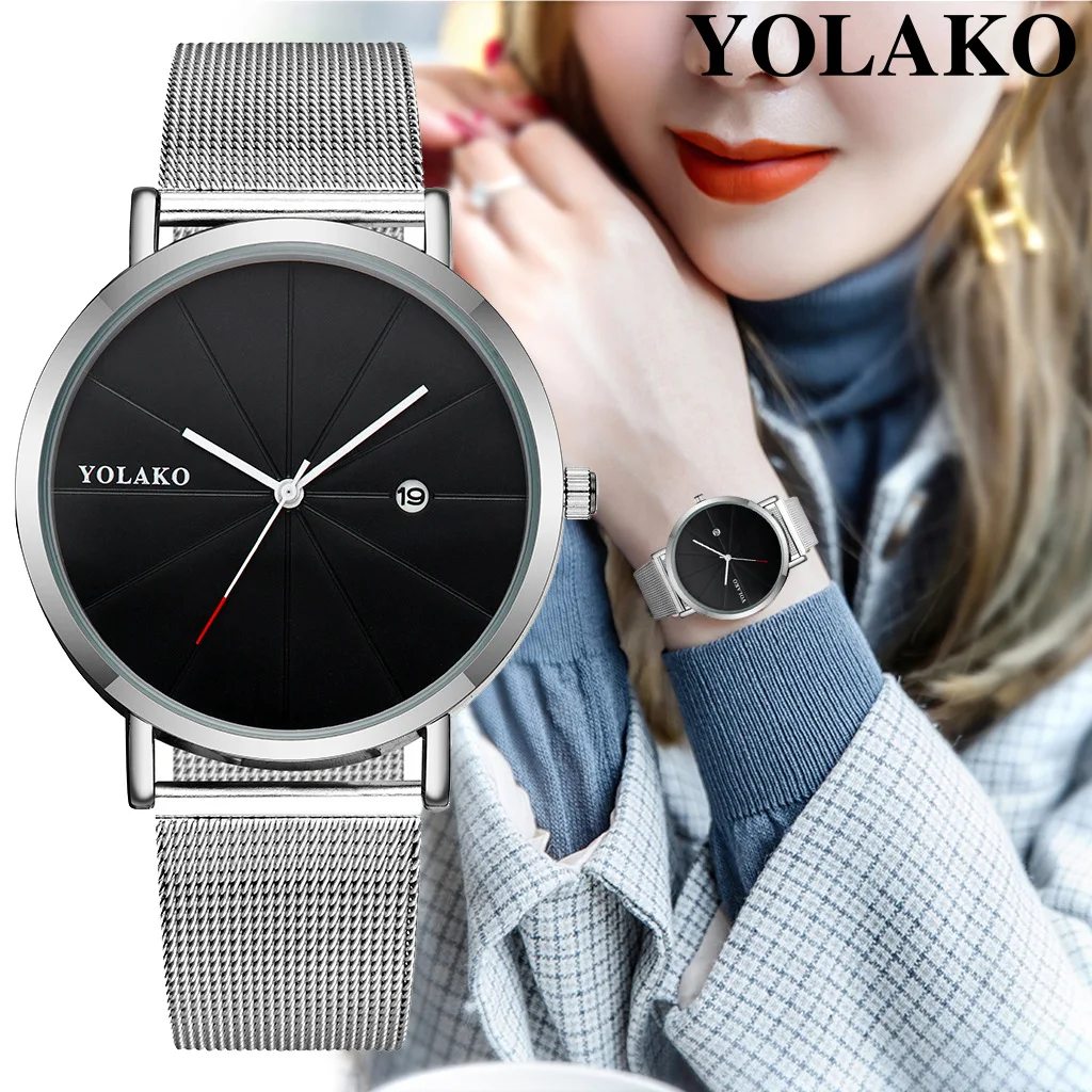 

Hot sell Brand Fashion Women Silver Mesh Watch Luxury Ladies Stainless Steel Analog Quartz Watches Relogio Feminino Dropshipping