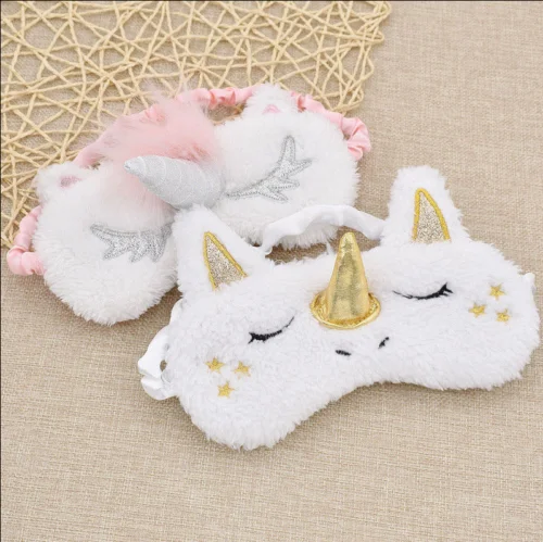 

Hot Cute Solid Sleep Rest Unicorn Mask Eye Shade Cover for Girl Kid Teen Blindfold Fashion DODO