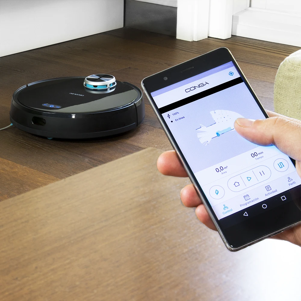 Cecotec Robot Vacuum Cleaner Conga Series 3090 Intelligent and Powerful for Home with Laser iTech 360 APP Planned Route