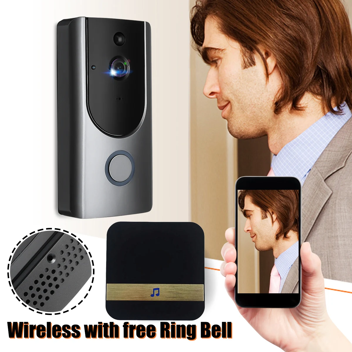 

Video Intercom WI FI Video Door Phone Door Bell WIFI Doorbell Camera For Apartments IR Alarm Wireless Security Camera