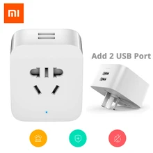 Mijia Xiaomi умная розетка, WiFi контроль мощности, таймер, переключатель, двойной USB разъем, стандартный штекер, розетка питания