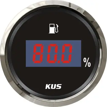 

New KUS Universal 52mm Fuel Level Gauge Meter 0-190ohm Digital Waterproof Gauge for Car Truck Boat 12V/24V Fuel Level Senor