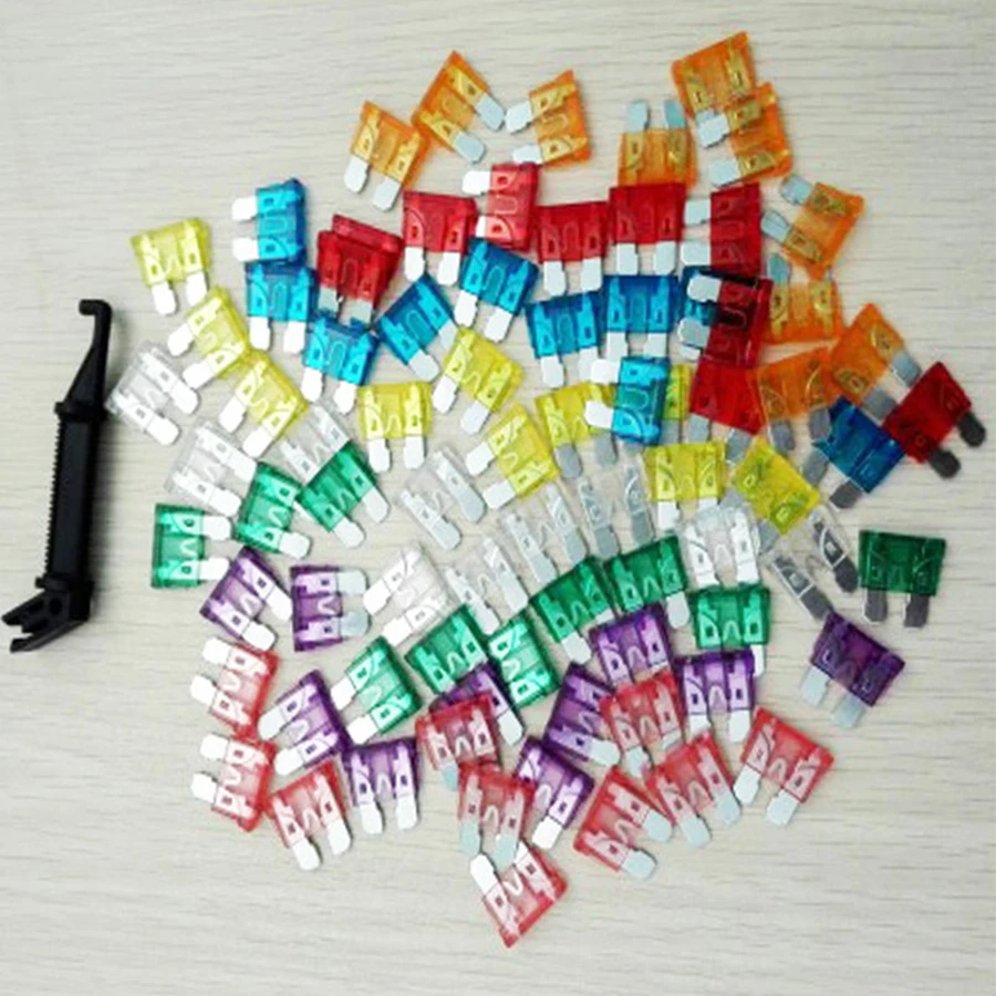 

80 PCS Portable Car Fuse set Car Truck Replacement Fuse Puller Included 5 amps to 40 amps