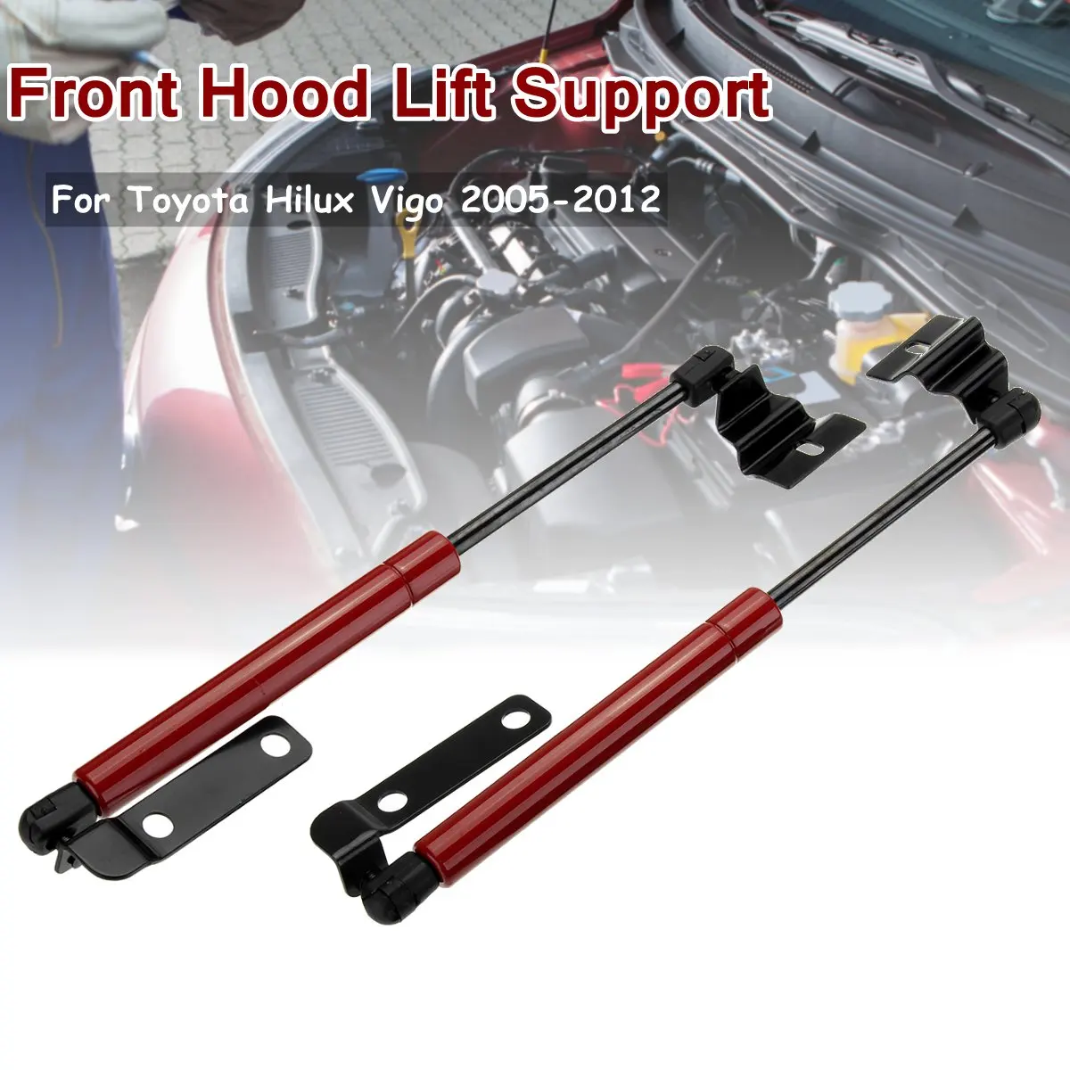 

2x Front Hood Bonnet Gas Shock Strut Damper Lift Kit For Toyota Hilux 2005-2012