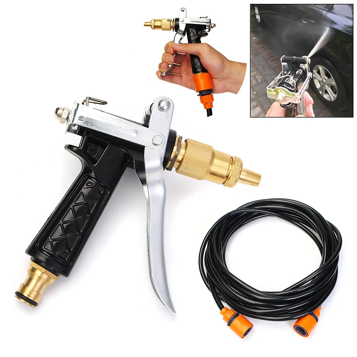 

GardenWater Spray Pump Kit DC 12V 72W 6L/min 0.9mpa 8m Length 1.5 Inlet Length Ideal for Car Use Fit with Car Cigarette Charger
