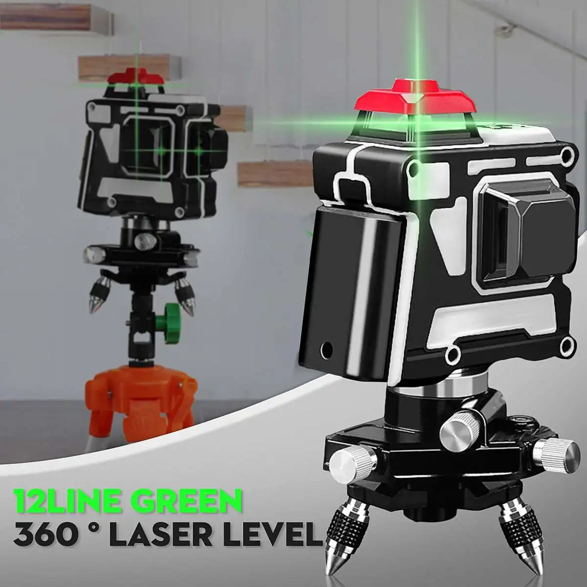 

IP54 12Lines Green Laser Level 360 Horizontal And Vertical Cross Powerful green Laser Beam Wall Mounts With Laser Level Tripod