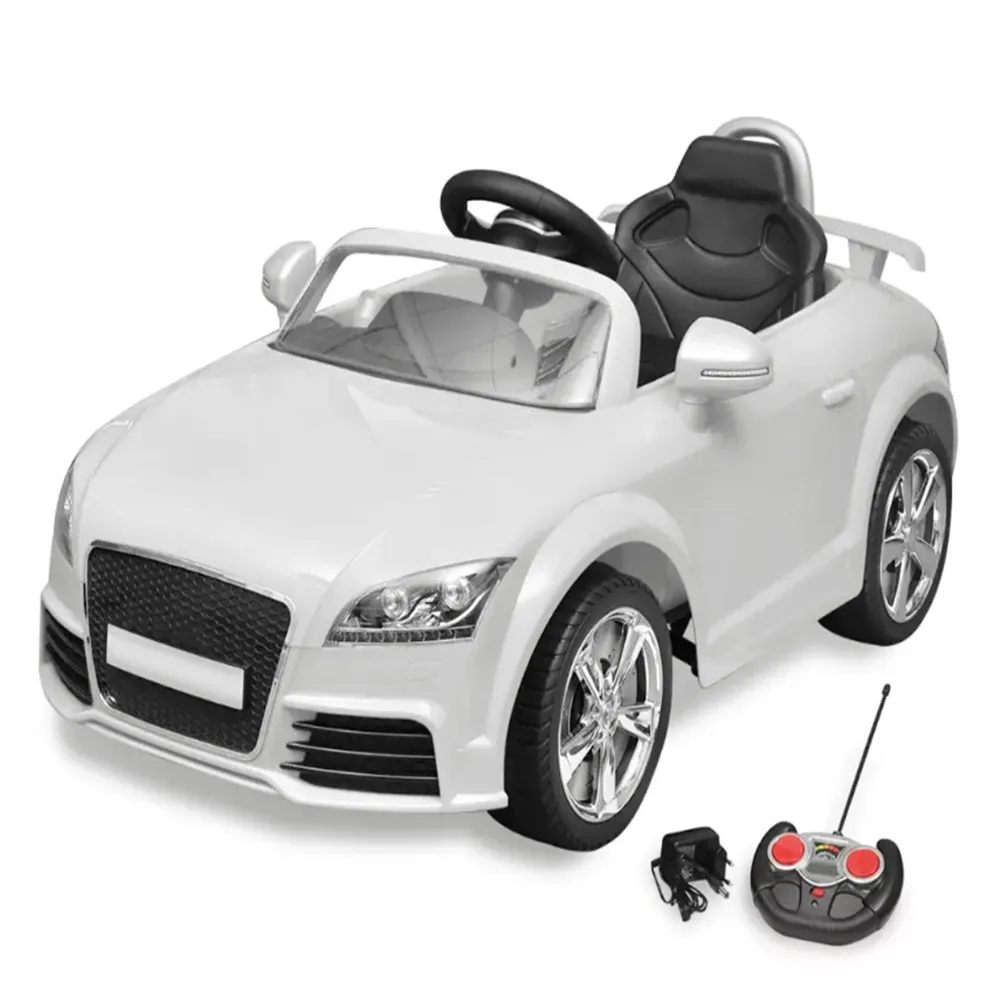 Vidaxl Audi TT RS Ride-On гибкий безопасный автомобиль для детей пульт дистанционного управления с музыкальной системой белый Rechargerable детский