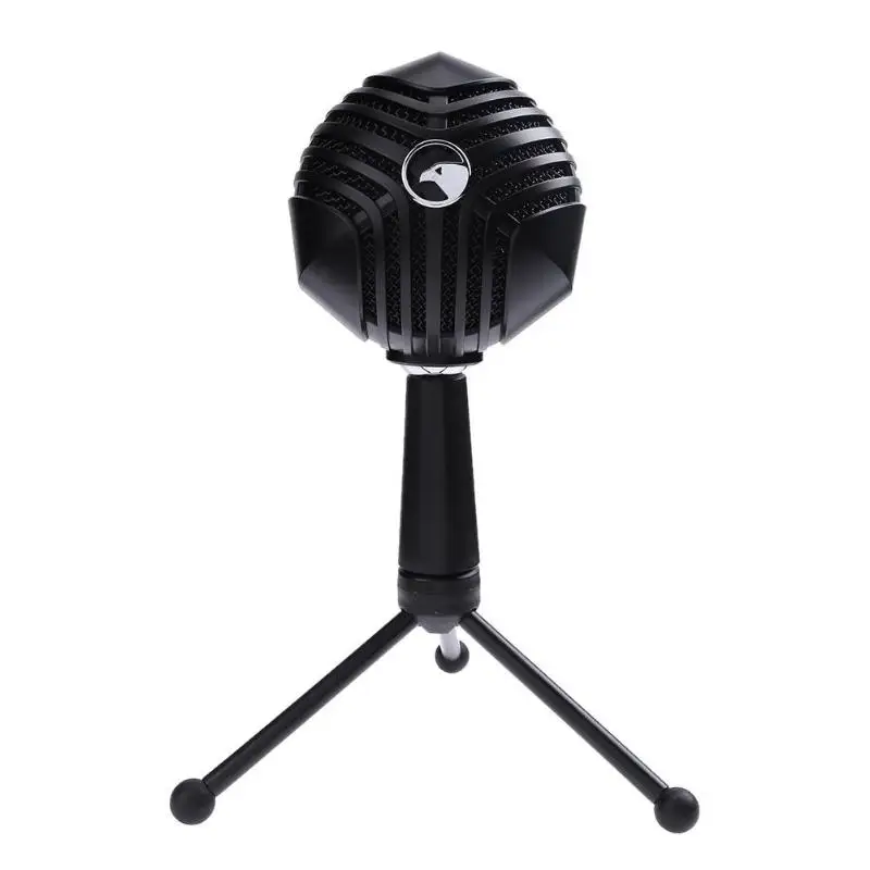 

USB Wired Condenser Microphone Table Tops Desktop Computer Mic with Stand for network games network broadcast