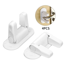 4 шт. детский замок безопасности, дверной рычаг, замок безопасности, защита от детей, двери, клейкий рычаг, ручка, совместимый детский дверной рычаг, защитные замки, ПЭТ