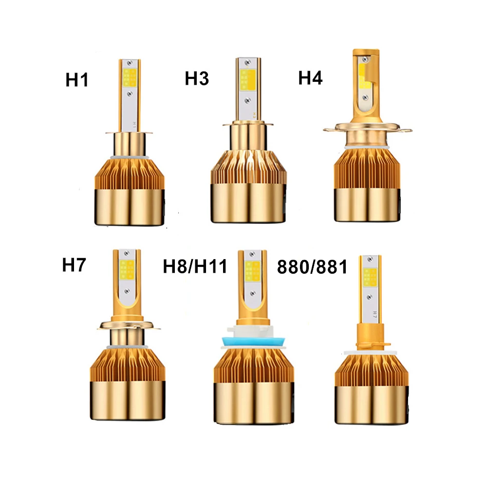 VehiGo 2 шт. автомобильные H11 двухцветсветодиодный ные лампы H1 H3 H7 9005 9006 светодиодный