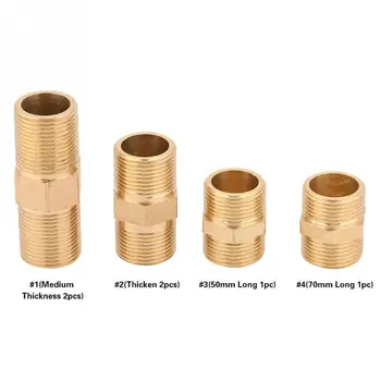 

1/2" Female to 3/4" Male Brass Pipe Fitting Water Hose Hex Nipple for Pressure Washers Irrigation Fluid Transfer High Quality