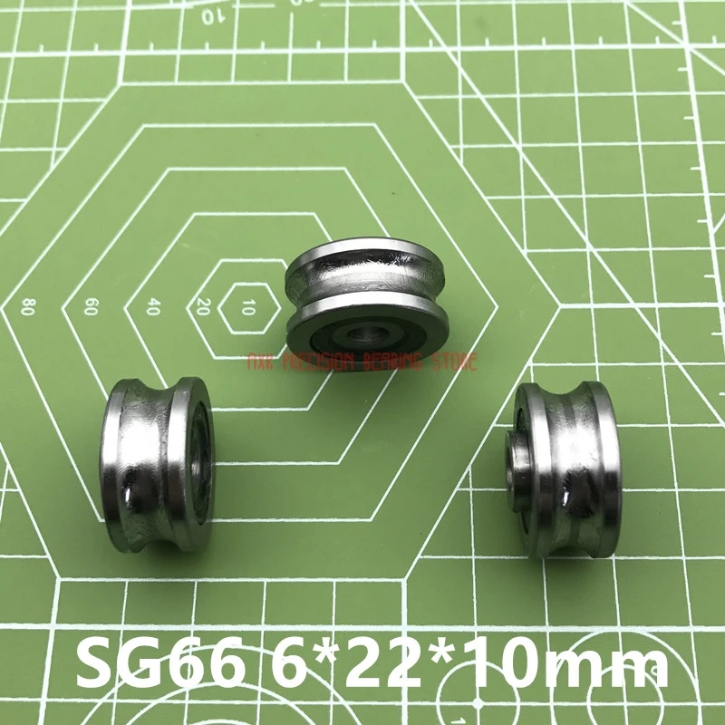 2021 New Sg66 2rs U Groove Pulley Ball Bearings 6*22*10 Mm R3u Track