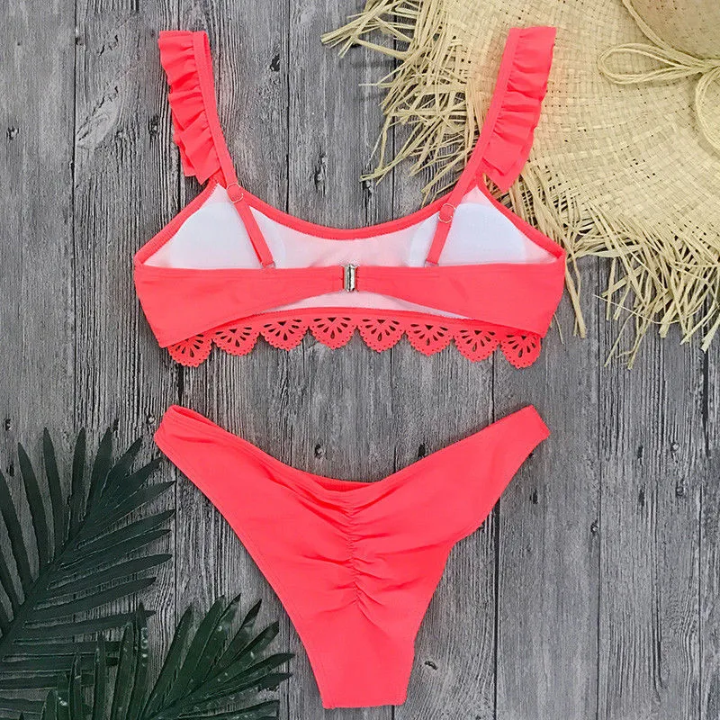 Sexy Lace Bikinis 2019 Mujer Newest Lace Swimwear Women Swimsuit Push Up Biquinis Feminino Bathing Suit Brazilian Bikini Set