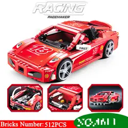 8613 512 шт F430 спортивный гоночный автомобиль строительные блоки Совместимость 8143 DIY образования Кирпичи игрушки для детей-отличный подарок