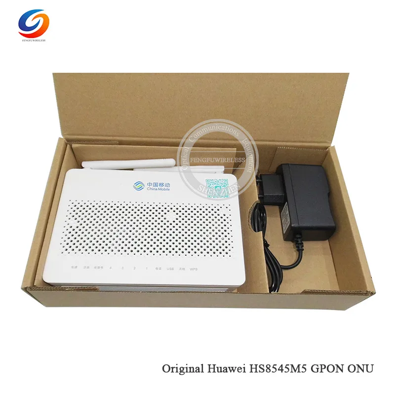 20 шт. HW Оригинал HS8545M5 GPON ONU 1GE + 3FE 1 голос usb WIFI Внешняя антенна такая же как F623 v6.0 от