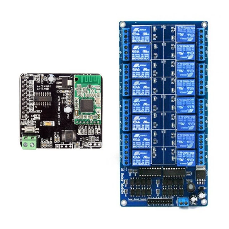 

For iMatic V2 WIFI Network IO Controller + 16 Channels Relay For Arduino Android iOS